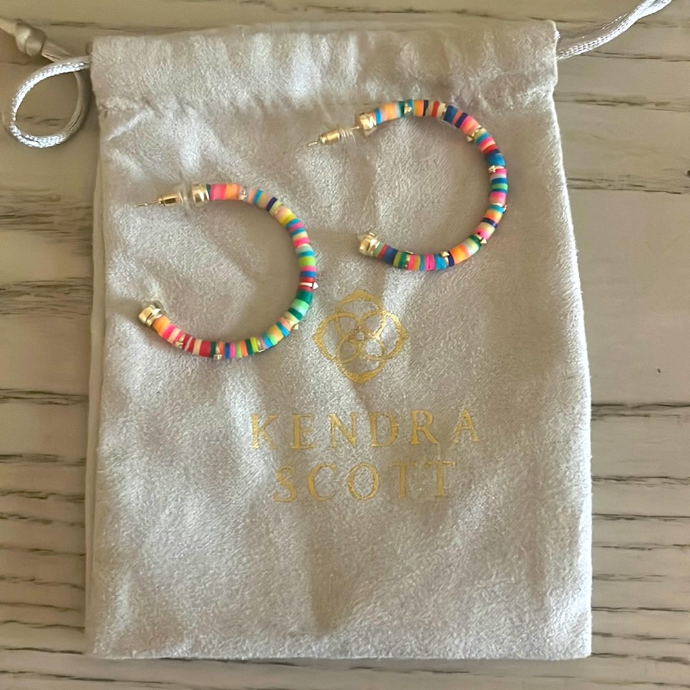 Multi colored hoop earrings